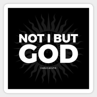 Not I but God white Sticker